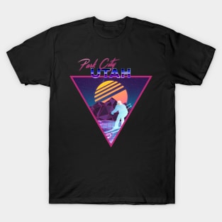 Retro Vaporwave Ski Mountain | Park City Utah | Shirts, Stickers, and More! T-Shirt